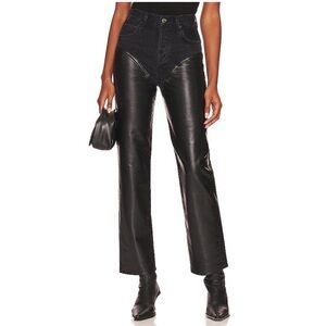 Agolde Black Straight Leg Jeans Modern Fit